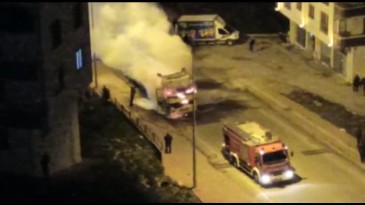Samsun’da tır alev alev yandı