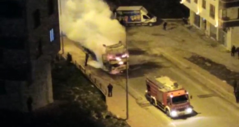 Samsun’da tır alev alev yandı