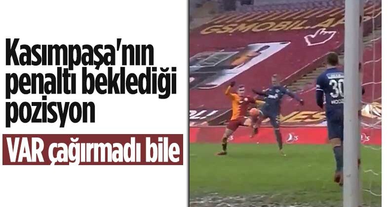 Kasımpaşa’nın penaltı beklediği pozisyon