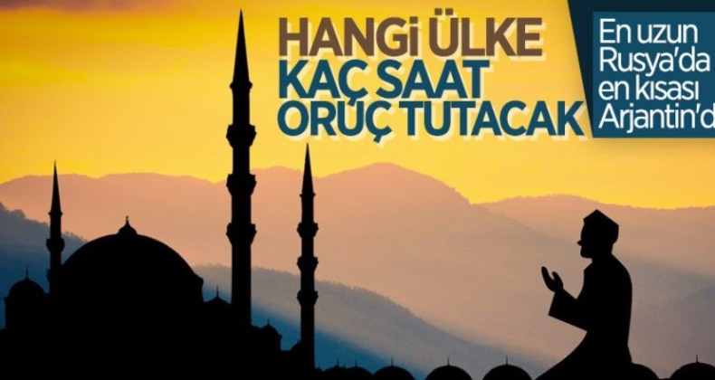 En uzun oruç Murmansk’i, en kısa ise Ushuaia’da tutulacak!