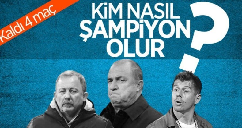 Süper Lig’de 3 büyüklerin şampiyonluk şansları