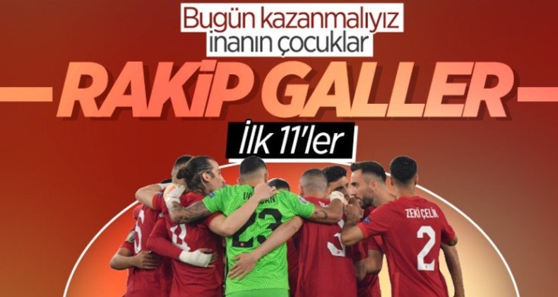 Türkiye Galler maçının ilk 11’leri