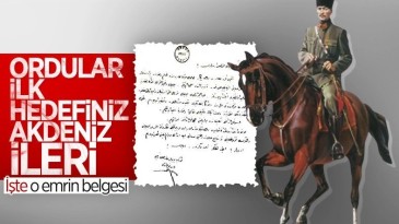 Atatürk’ün 30 Ağustos Zaferi sonrası verdiği emrin belgesi