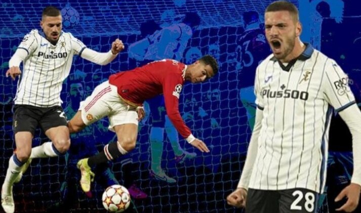 Merih Demiral, Mancester United-Atalanta maçına damga vurdu!