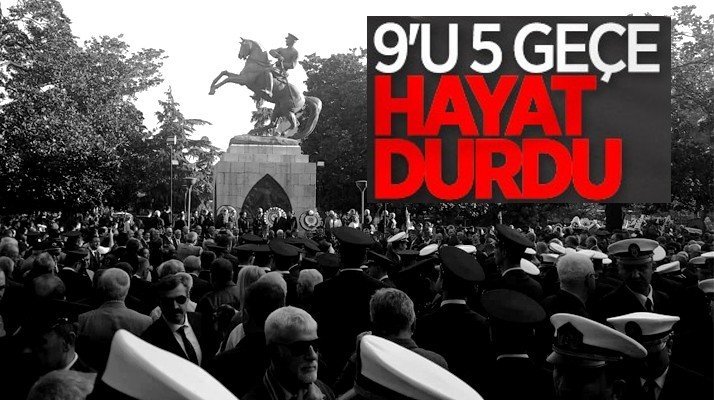 Türkiye’de saat 9’u 5 geçe hayat 2 dakikalığına durdu