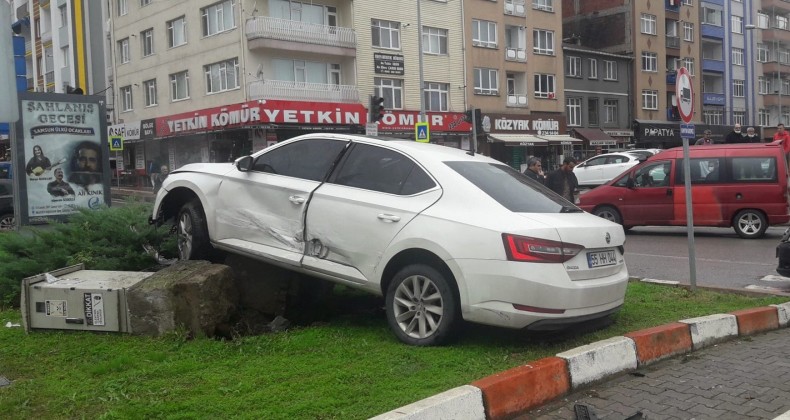 Allah korudu…Samsun’da korkunç kaza!