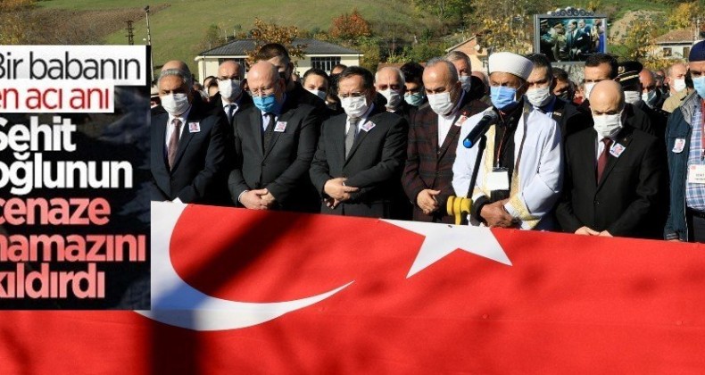 Samsun’da şehit polisin cenaze namazını babası kıldırdı