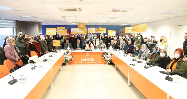 Samsun’da AK Parti Kadın Kolları, kadına yönelik şiddet için bir araya geldi