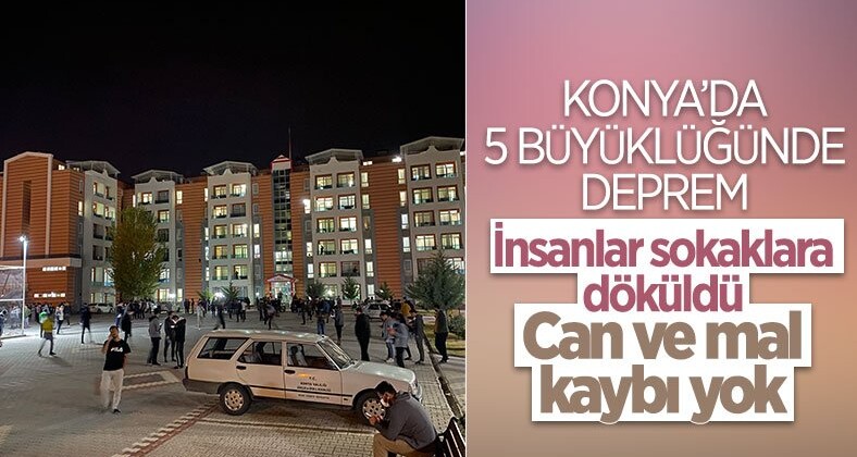 Konya’da 5,1 büyüklüğünde deprem
