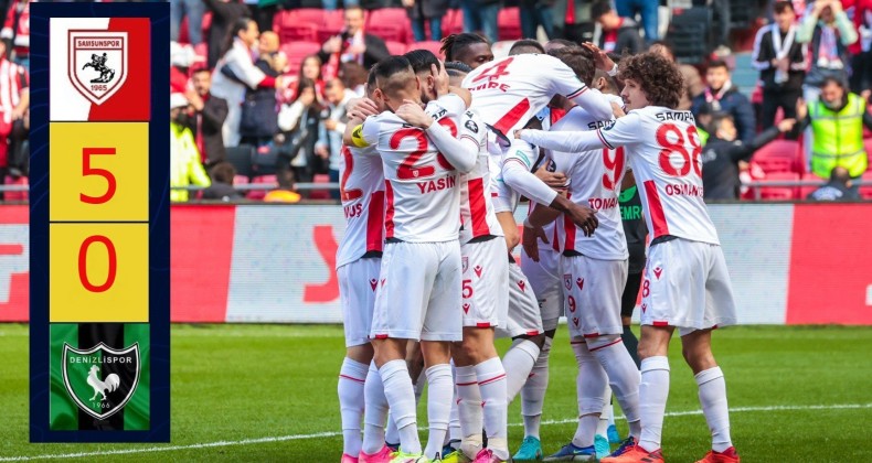 Yılport Samsunspor, Denizlispor’a gol olup yağdı: 5-0