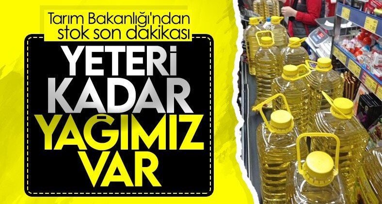 Bakan Vahit Kirişçi: Ülkemizin yeterli ayçiçeği yağı stoku bulunmaktadır