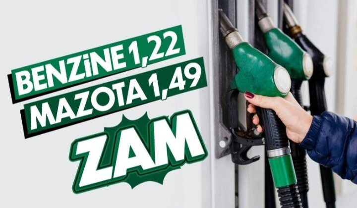 Benzin ve motorine bir zam daha