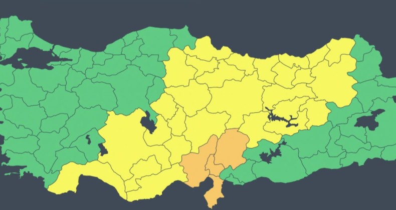 Meteoroloji’den 43 il için sarı ve turuncu kodlu uyarı