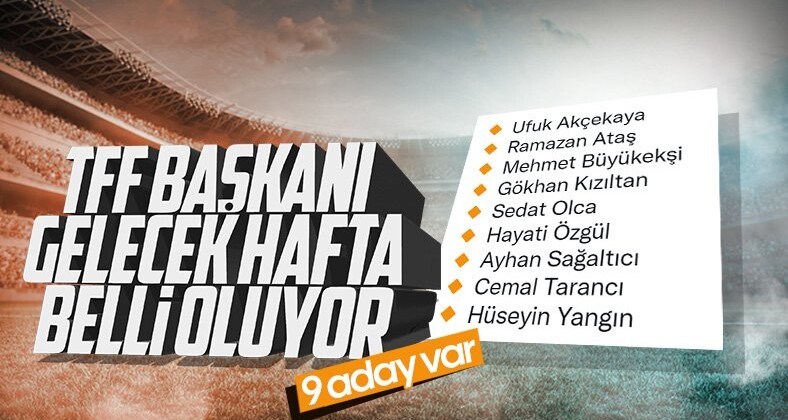 Türkiye Futbol Federasyonu başkan adaylığı için 9 kişi başvuru yaptı