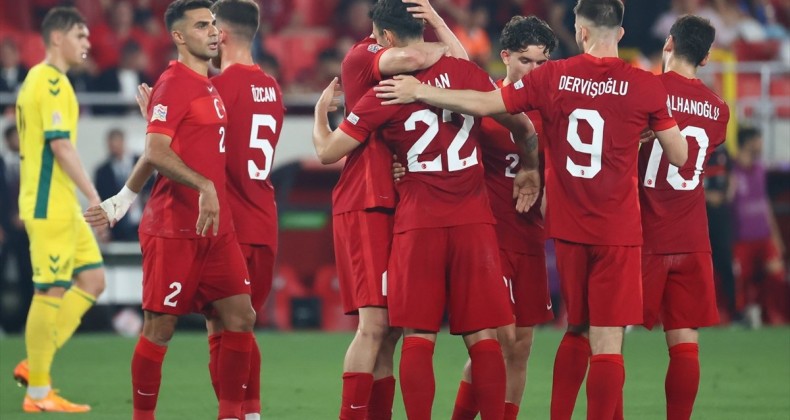 Türkiye Uluslar Ligi’nde Litvanya’yı 2-0 yendi