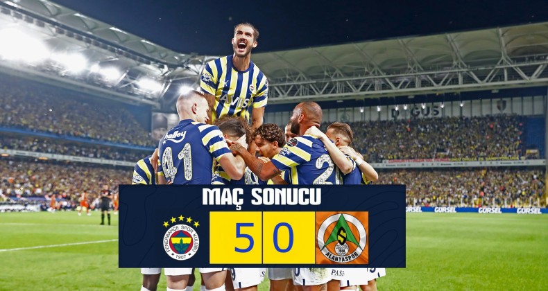 Fenerbahçe’de 89 ruhu! Alanyaspor’u 5 golle geçtiler