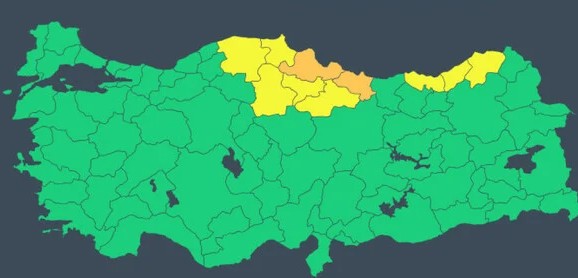 Meteorolojiden Samsun ve Ordu’ya turuncu alarm