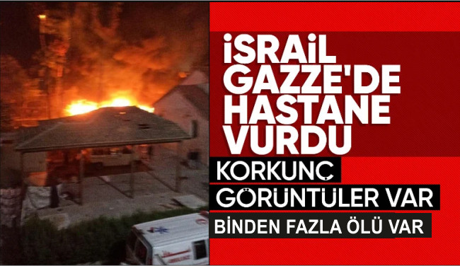 İsrail yine içinde hastalar olan hastaneyi bombaladı