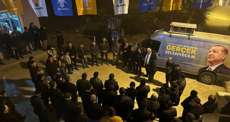 Cumhur İttifakı Ak Parti Havza Belediye başkan adayı İkiz’in gece ziyaretleri mitinge dönüştü