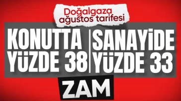 Doğalgaza yüzde 38 zam geldi