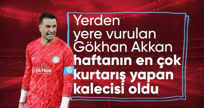 Gökhan Akkan, Süper Lig’de haftanın en çok kurtarış yapan kalecisi oldu