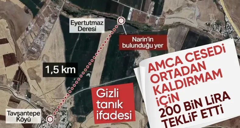 Narin Güran cinayetinde korkunç itiraf: Amca 200 bin TL teklif etti