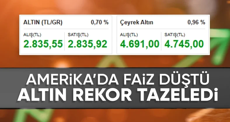 Altın fiyatlarında tarihi rekor
