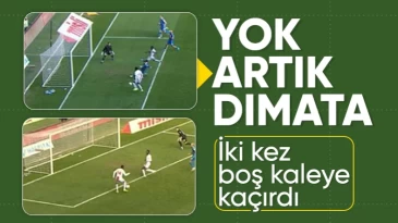 Samsunsporlu Landy Dimata, iki kez boş kaleye kaçırdı