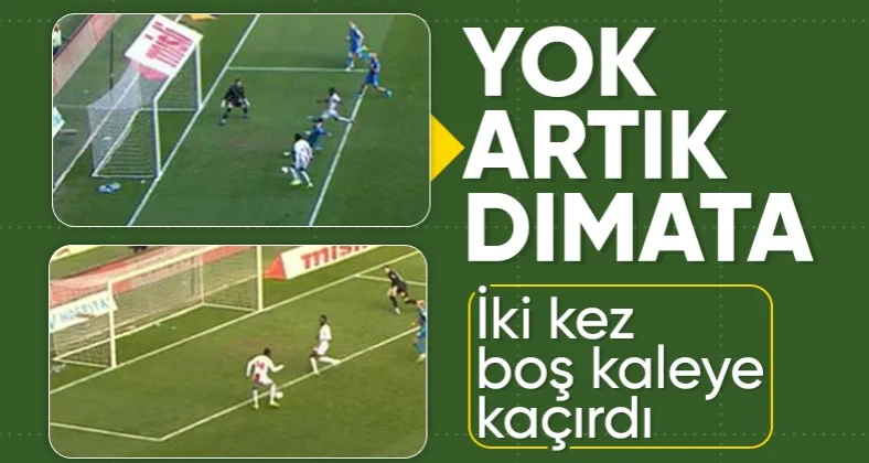 Samsunsporlu Landy Dimata, iki kez boş kaleye kaçırdı