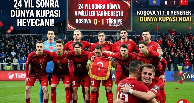 A MİLLİLER KOSOVA’YI 1-0 YENEREK TARİHE GEÇTİ