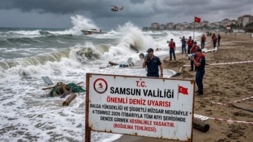 Samsun Valiliği’nden 5 İlçe İçin Denize Girme Uyarısı