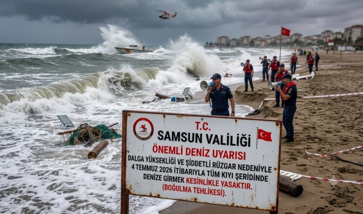 Samsun Valiliği’nden 5 İlçe İçin Denize Girme Uyarısı