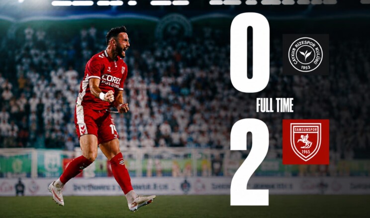SAMSUNSPOR RİZE’DE 2 GOLLE KAZANDI