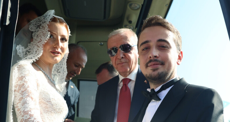 DÜĞÜN SALONUNA DEĞİL, ERDOĞAN’I KARŞILAMAYA GİTTİLER