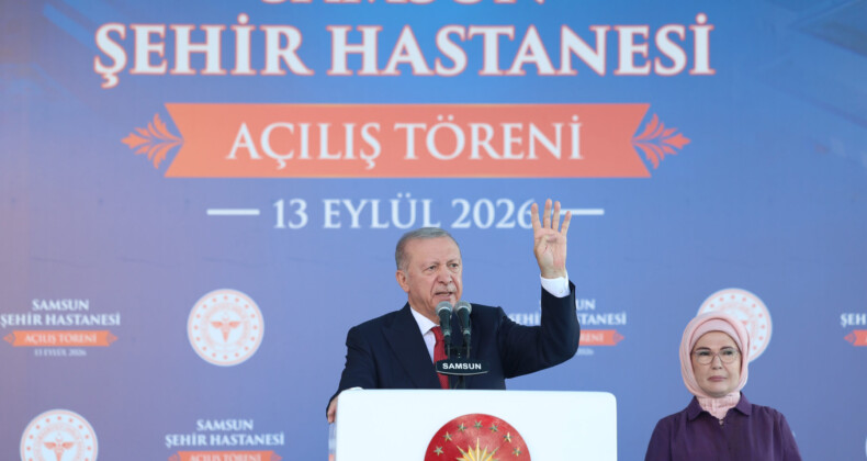 Cumhurbaşkanı Erdoğan, Samsun Şehir Hastanesi açılışında coşkuyla karşılandı
